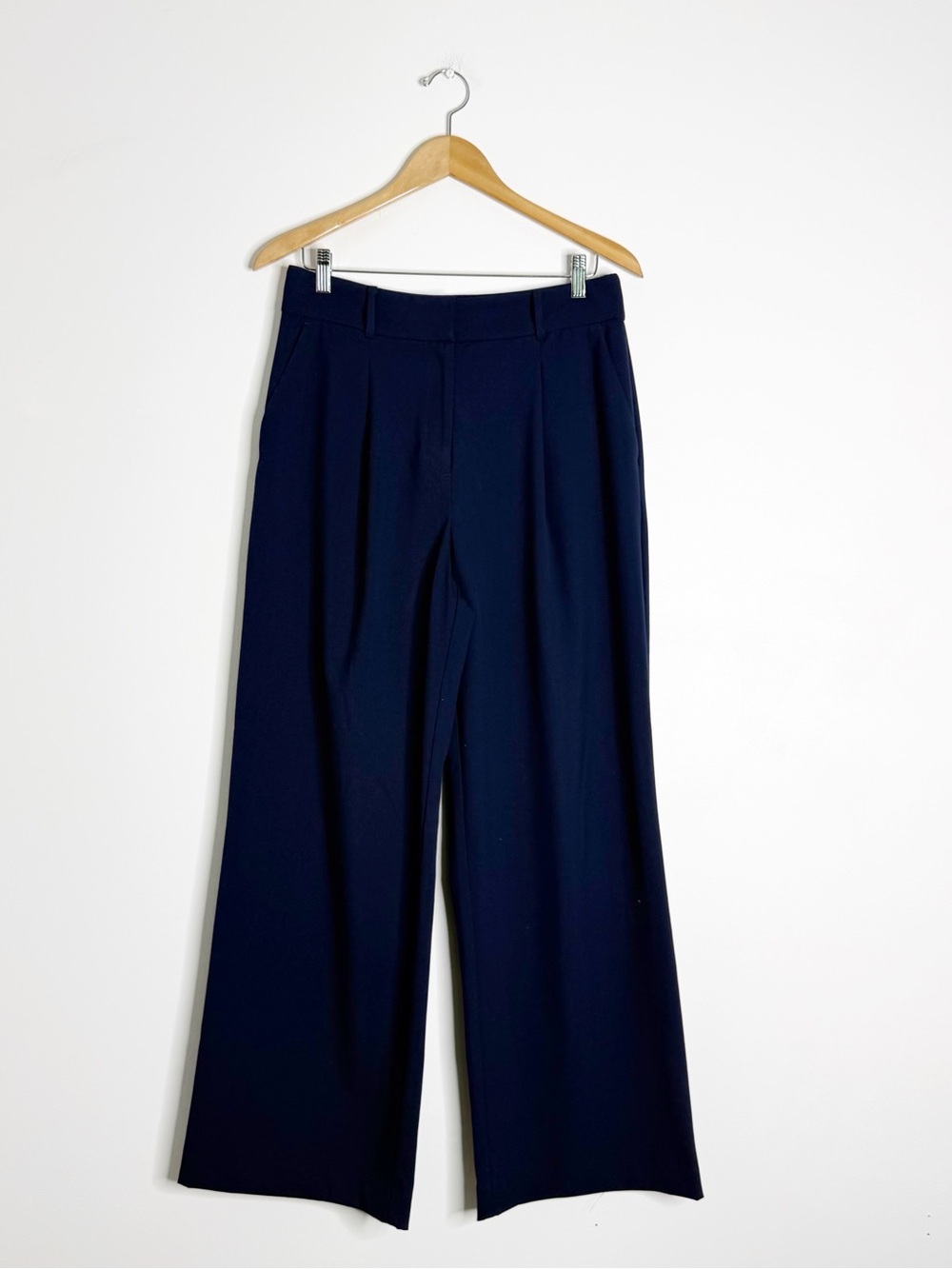 LOFT The Peyton Trouser Pants Size 6 Navy Wide Leg High Rise